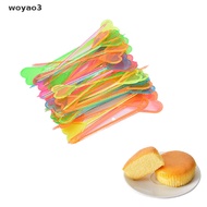 [woyao3] 50pcs Plastic Disposable Forks Stick Food Picks Heart Arrow Dessert Fruit Forks Boutique