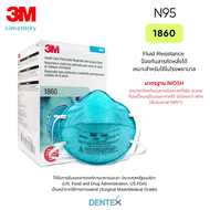 ส่งฟรี (20 ชิ้น/กล่อง) N95 ของเเท้ 3M™ 1860 Surgical maskหน้ากากสำหรับบุคลากรทางการแพทย์