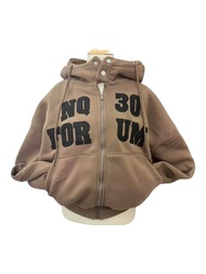 ÁO KHOÁC NỈ DỆT FORM RỘNG THÊU CHỮ NQ30-FORUM 4TÚI + size 40kg-70kg Top Hoodie