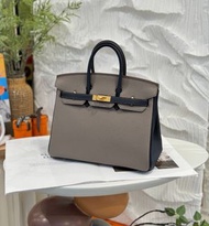 保存品✨ Birkin 25 HSS M8 Gris Asphalte / 2Z Blue Nuit Togo皮 MattGHW 霧面金扣