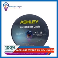 ASHLEY USA-118 STEREO MIC MICROPHONE CABLE ORIGINAL GOOD QUALITY