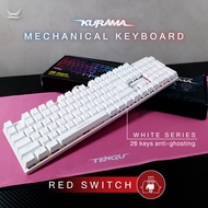 คีย์บอร์ดเกมมิ่ง รุ่น KURAMA⌨️ RGB Mechanical Keyboard 100% เลือกสวิสช์ได้ (🔴Red Switch/🔵Blue Switch