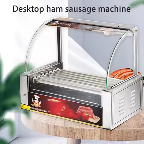 Electric Hot Dog Maker Kebab Grill 5/7/10 Rods Stainless Steel Roller Sausage Roller Corn Baking Tep