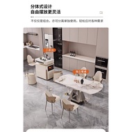 [FREE SHIPPING]Stone Plate Dining Table Variable round Table with Induction Cooker Square round Dual-Use Light Luxury Kitchen Island Dining Table Integrated Household Multi-Functional