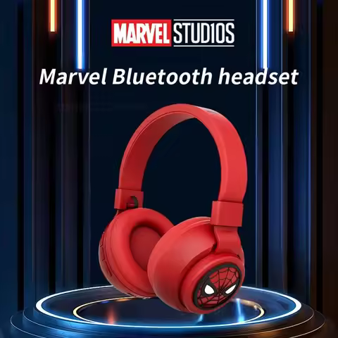 Disney Bluetooth Headphones Wireless Foldable X3 Spider-man HIFI Surround USB C Earphone With Mic Ca