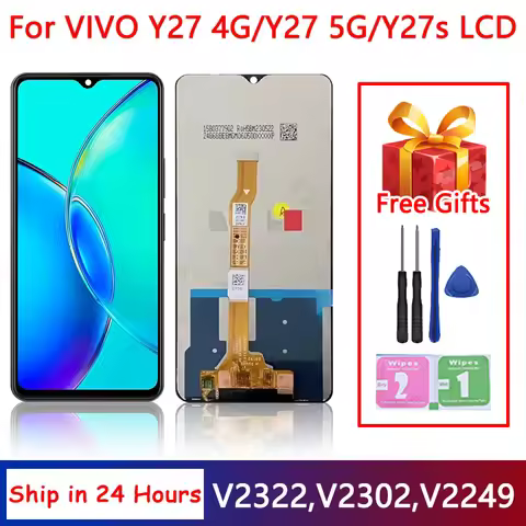 IPS For Vivo Y27s Display Touch Screen Digitizer Assembly For Vivo Y27 4G 5G LCD V2249 V2302 LCD Rep