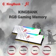 [JINDI] KINGBANK DDR5 RGB RAM White 16GB 6400 6800 Desktop Memory Bar Hynix Particle White Edge RGB 