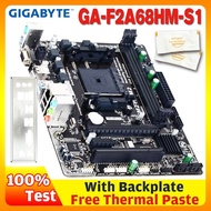 ⚡️Gigabyte GA-F2A68HM-S1 Motherboard with Backplate DDR3 Socket FM2/FM2 16G A68 A68H A68 Used
