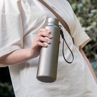 鈦羽瓶 / 鈦原色 / 純鈦無塗層掛繩保溫瓶水壺800ml