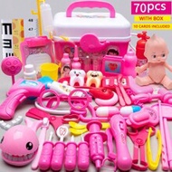 31/36/53/70 Pcs Puzzle Doctor Game Set For Kids[Pink]