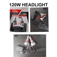 120W H4 H7 H8 H11 LED Headlight Bulb 12V High Beam Low Beam 50000 Hours