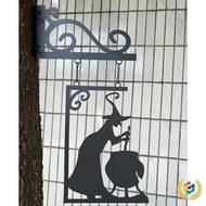 ✅Leaky Cauldron Hot Halloween Witch Metal Iron Crafts Courtyard Pendant Pendant