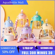 LABUBUCup 630ml water bottle with straw small water bottle cute water bottle transparent water bottl