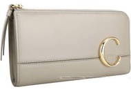 快閃優惠❗️Chloe C Motty Grey Wallet / Chloe 長銀包 / Chloe 銀包 / Chloe 米色銀包