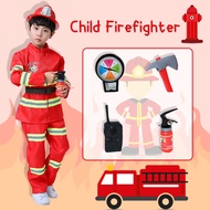 Fireman Costumes for Kids Career Guidance Costume Firefighter Firetruck Boy  Uniform Work Cosplay RolePlay Suit Clothing