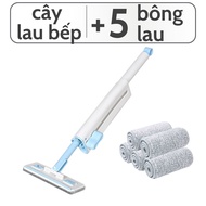 Cây Lau Mini Tự Vắt Xoay 180 Độ Living C Lau Bếp Lau Kính...Vv Nhỏ Gọn Tiện Lợi
