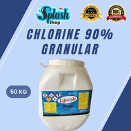 𝐒𝐏𝐋𝐀𝐒𝐇 - CHLORINE 90% GRANULES/GRANULAR  - 50KG/DRUM