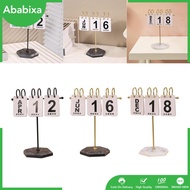 [Ababixa] Metal Desk Calendar Perpetual Calendar Daily Schedule Planner Standing Calendar Artwork for Office Home Decoration Gift