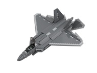 HUAZHI | ของเล่นต่อรูปแบบการศึกษา F-22 Raptor สำหรับเด็กผู้ชาย