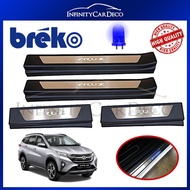 BREKO Perodua Aruz Blue LED Stainless Steel Door Side Sill Step Plate