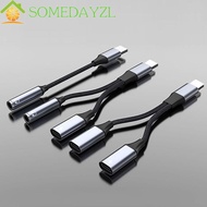 SOMEDAYMX 3 5 MM Jack 2 in 1 Audio Adapter, AUX Cable Splitter  to 3.5mm, Small  to  Male To Female AUX Female Tablet