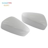 CloudFireGlory 1Pcs Front Left Or Right Door Wing Mirror Cover Plastic White For Mazda CX-5 2012 201