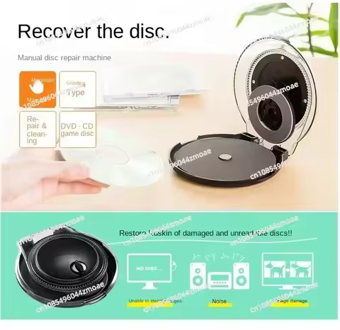 One-Touch Disc Repair: Easy Scratch Removal & Deep Cleaning for CD, DVD, Blu-ray. Fast & Effective.
