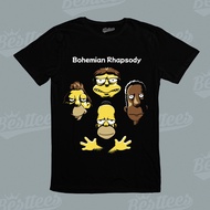 Unisex Pub Simpson Barney Homer Bohemian Rhapsody Queen Music Lenny Carl T-Shirt