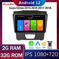 Acodo Android รถวิทยุสำหรับ Carplay Isuzu DMAX 2017 2015-2018 Chevrolet Trailblazer 2012-2016 2din Android 12 iPS DSP หน้าจอพร้อม RAM 2G 4G ROM 32G 64G แยกหน้าจอ WiFi GPS YouTube ปลั๊กตรงและหน้ากาก