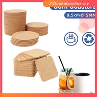 <HRDEAL>Round Cork Coasters Suitable to Engrave Heat  9.5 cm Diameter 3 mm Thick