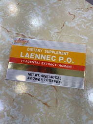 日本萊乃康JBP LAENNEC P.O人胎素精華胎盤素膠囊100粒 黃盒
