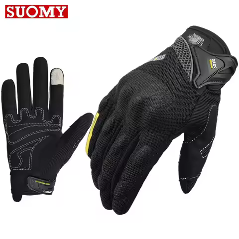 SUOMY Summer Motorcycle Gloves Men Women Touch Function Motorbike Racing Glove Full Finger Guantes M