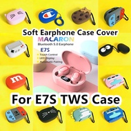 【Fast Shipment】 For E7S TWS Case Cartoon Biscuit Bear & Briquettes for E7S TWS Casing Soft Earphone 