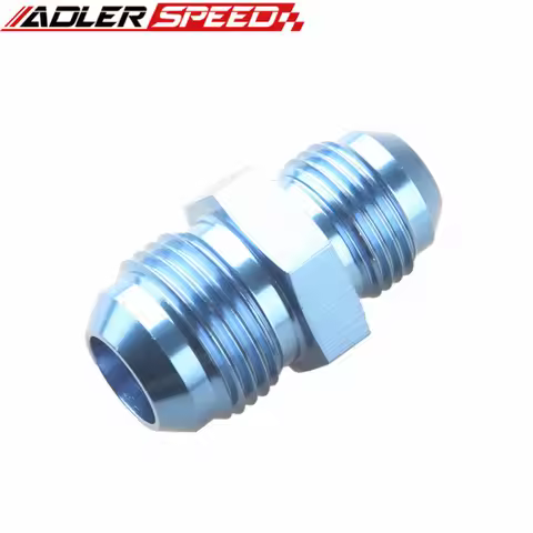 1pcs AN4 AN6 AN8 AN10 AN12 AN16 Male to Male Reducer Straight Fitting Adapter Aluminum Blue