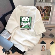 COD Manufacturer Wholesale Summer Loose Round Neck Cartoon Pattern Printing Simple All-Match Casual 