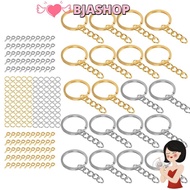 BJASHOP 220pcs DIY Keychain Rings, Silver Gold Split Keychain Rings, Jewelry Tools Circle Keychain R
