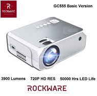 ROCKWARE RW-GC555 Basic 1080P Home LED Projector 3900 Lumens Alt CL770 White