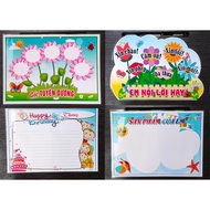 [Class decoration] Set of 4 Statement boards, birthday..