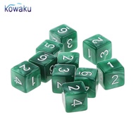[vsrhkq] 10pcs Six Sided Dice D6 RPG Party Games Board for TRPG Game Lovers Black