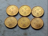 香港1978年1毫硬幣共6枚，幾乎全新