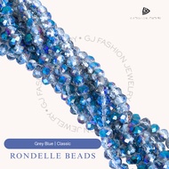 crystal siopao rondelle beads clear grey blue bracelet making crystal beads glass beads
