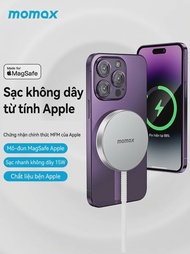 Momax | Cục Sạc Không Dây Nhanh 15W MagSafe Có Tính Năng Từ Tính