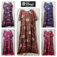 BM3 (Size 3XL) (Maxi Panjang) (Bunga) Baju Tidur Batik / Batik Maxi Night Dress - Cotton Indonesia