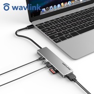 Wavlink Aluminum USB C (USB-C 3.1 Gen2) HUB, HDMI 4K Display(4K at 30Hz), 2 USB 3.0 ports(5Gbps), Po