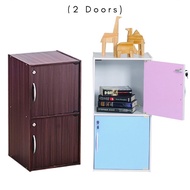 Furniture Direct CODEY 2 Door Storage Box With Lock / Almari Berkunci / Cabinet With Locker / Kabinet Buku