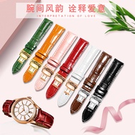 Genuine Leather Watch Strap Men Women Suitable for folli follie follie Casio DW Tissot King Butterfl
