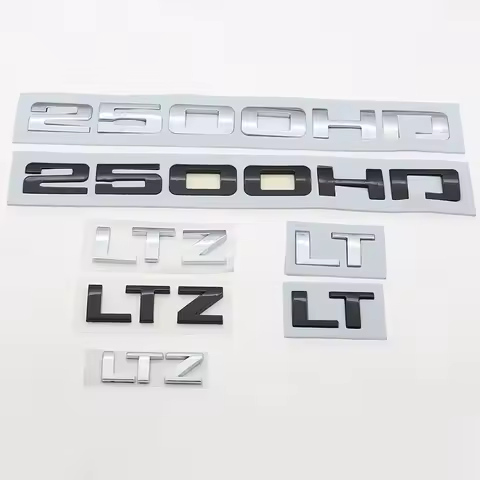 1PC 3D ABS 2500HD LTZ LT Car Logo Side Sticker Tail Bumper Badge Auto Rear Trunk Emblem Decals Styli
