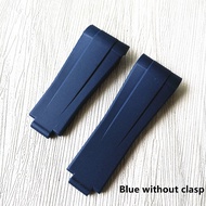 Original Arc Mouth Rubber Silicone Watch Strap Suitable for Rolex Blue Black Green Submariner Dayton