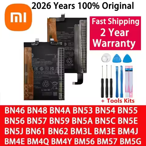 Original BN57 BN61 Battery For Xiaomi Pocophone POCO Redmi Note M2 F3 X3 mi 3 M3 K40 X4 X5 5 6 7 8 8