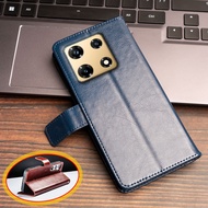 Infinix Note 30 Pro 4G X678B Vintage Classic Leather Wallet Folio Case Flip Notebook Style Cover wit